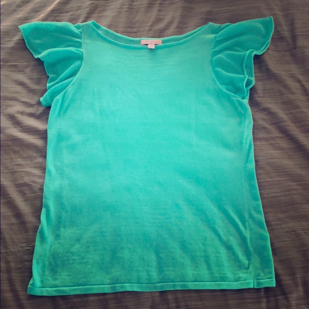 Lily Pulitzer ruffle sleeve top